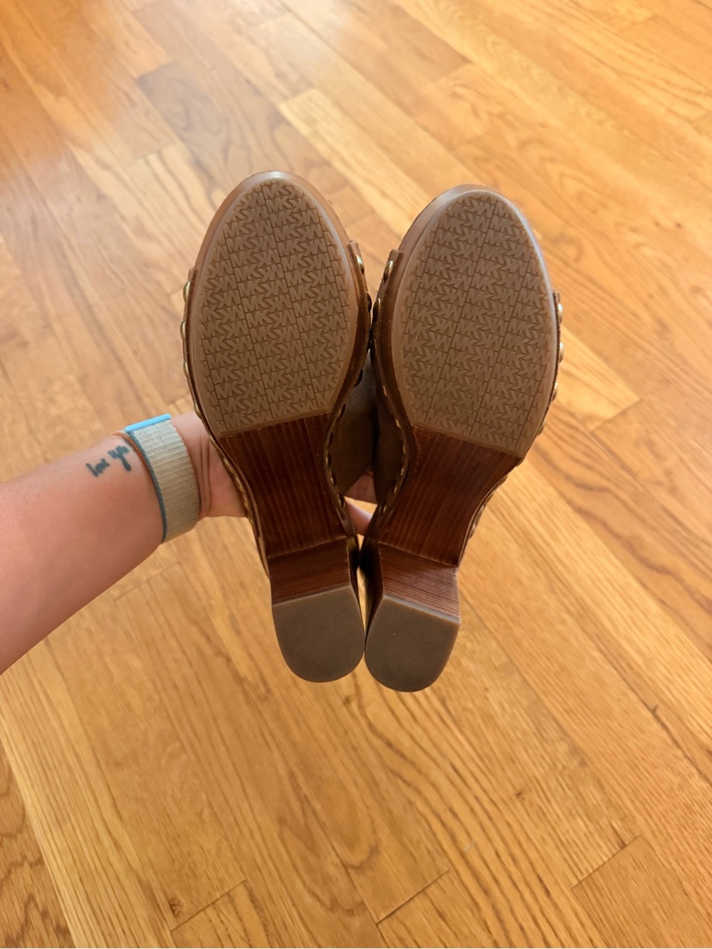 NWOT Michael Kors Westly Suede Mules Heels - Picture 6 of 8